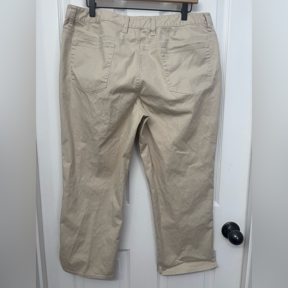 Khaki Stretch Capri Pants | Eddie Bauer 16 - Picture 2 of 10